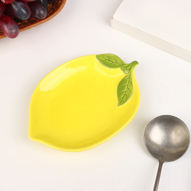 Cartoon Lemon Shaped Ceramic Dining Dish