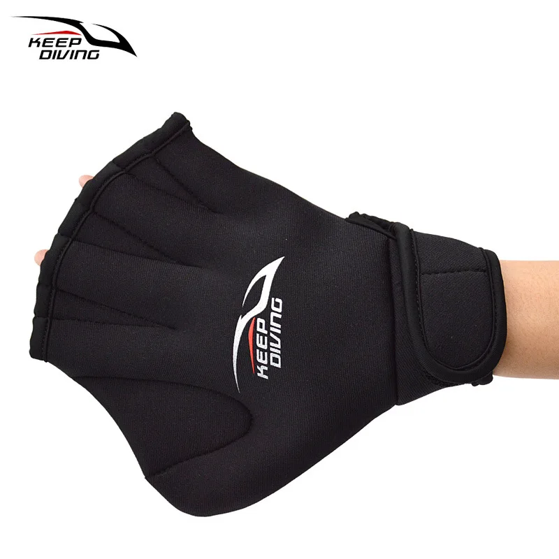 2MM Kayaking Beach Diving Gloves Aquatic Fitness Water Resistance Aqua Fit Paddle Swim Webbed Training Surf Fingerless Gloves 1 pair swimming gloves webbed fitness water resistance training gloves silicon swimming diving glove swim training mittens