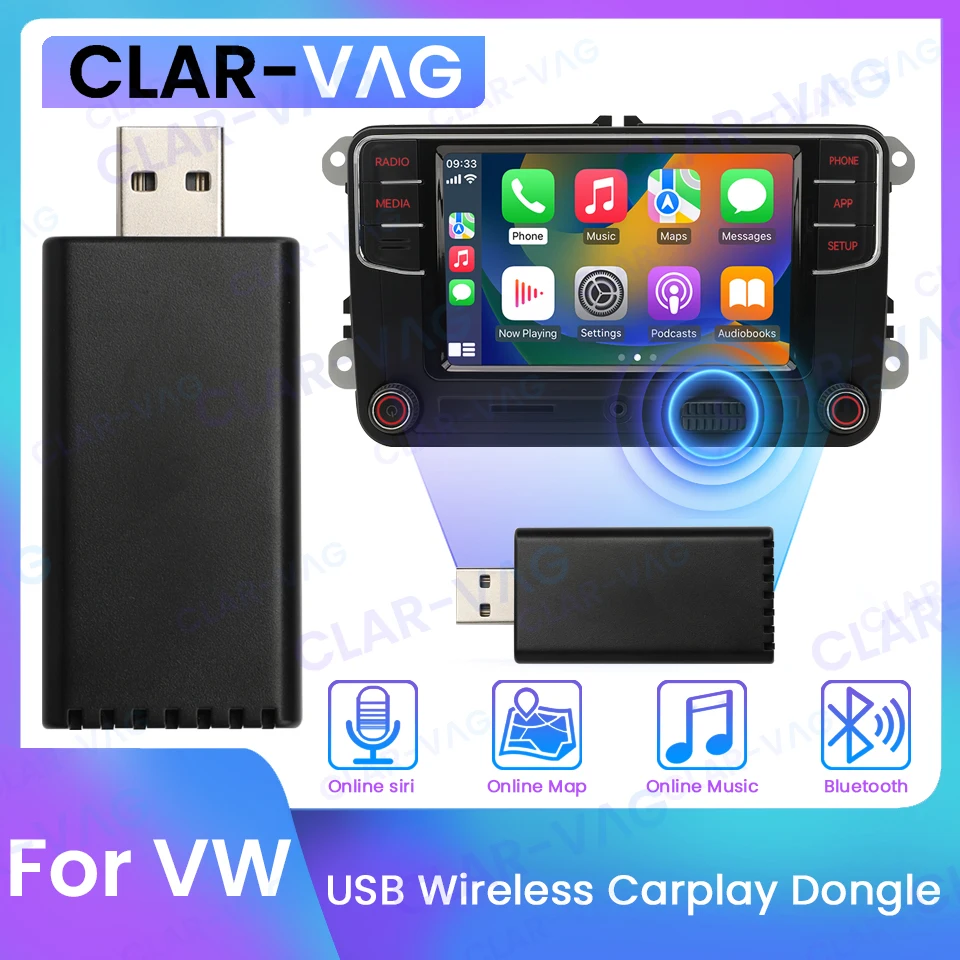 

OEM Car Radio USB Wireless CarPlay Dongle for iPhone device Wired to Wireless CarPlay Adapter Automatic Connection Plug and Play