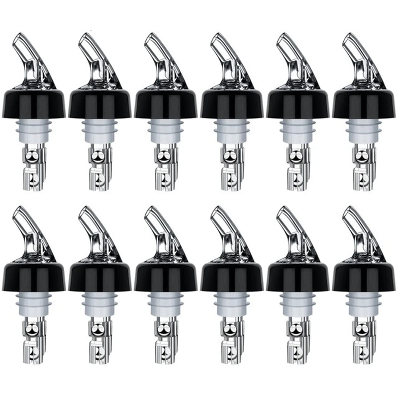 12pcs 30ml Automatic Measured Bottle Pourer Quick Shot Spirit Drinks Wine Cocktail Dispenser Bar Tool Wine Pourer