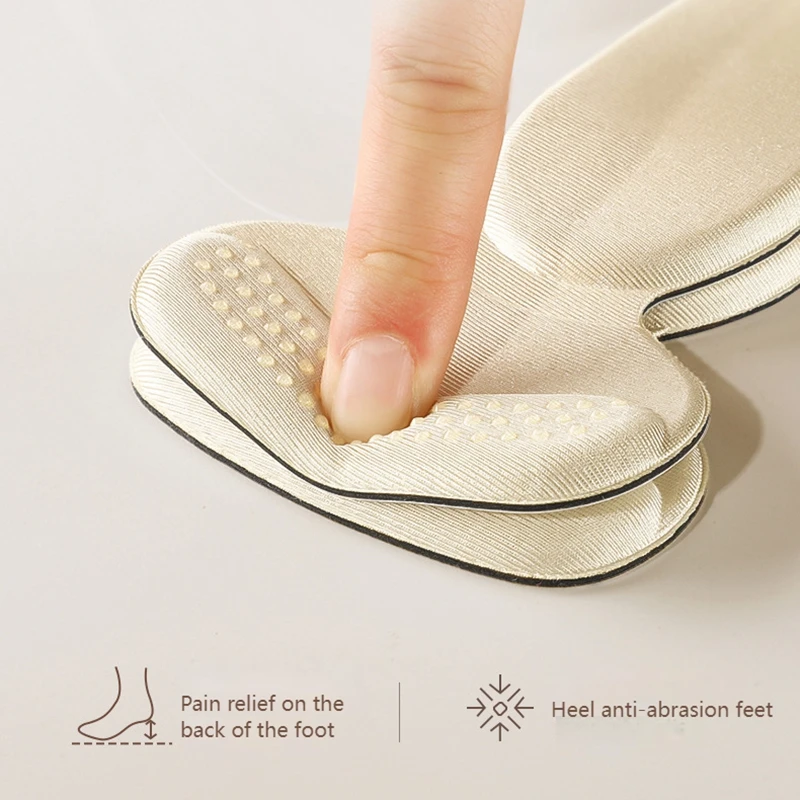 Shoe Insoles T Shape Sponge Heel Stickers Shoe Cushion Heel Protector for Shoes High Heels Inserts Pads Shoe Adjuster Women Half