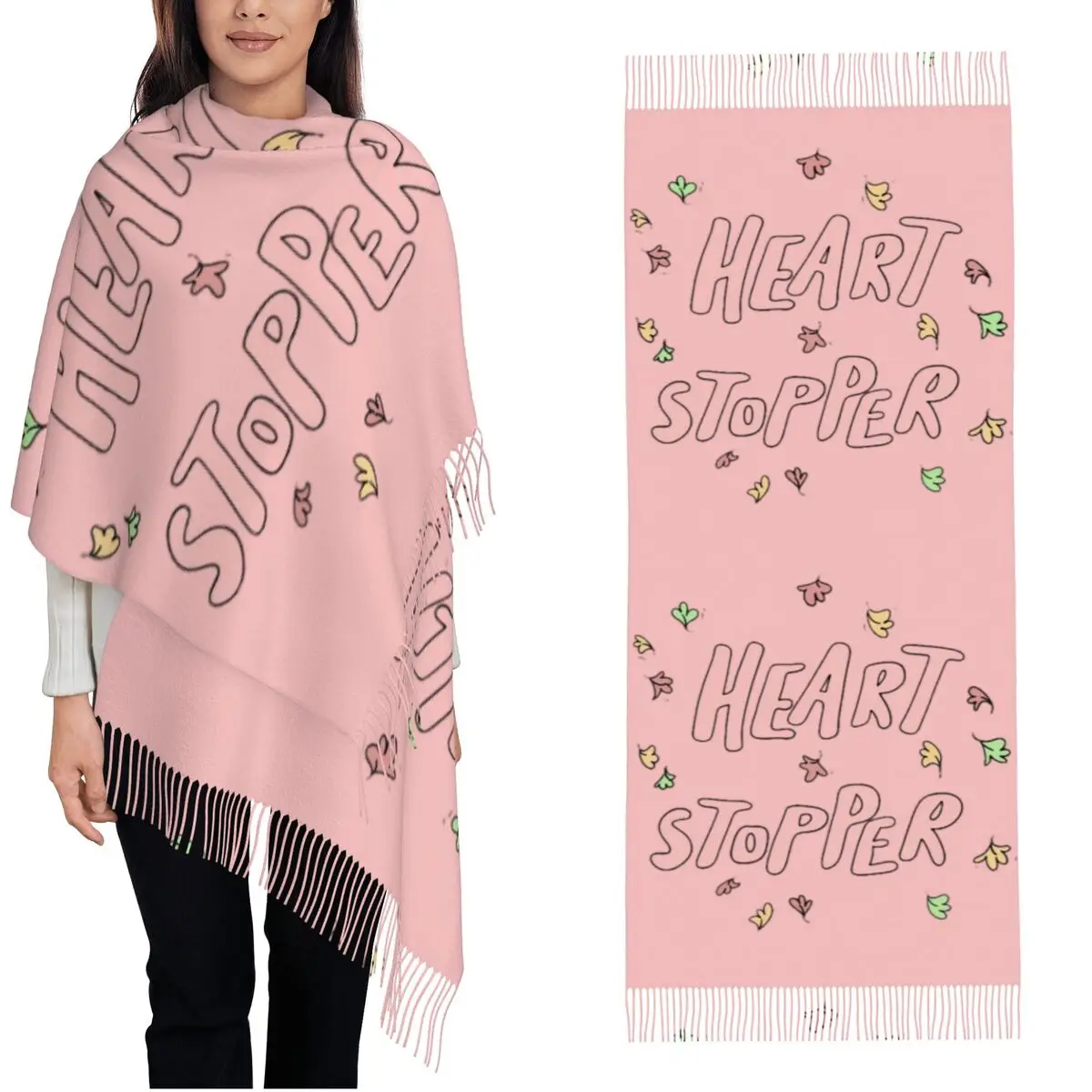 

Heartstopper Comedy Scarf for Women Winter Warm Shawls and Wrap Charlie And Nick Long Large Shawl Scarf Lightweight