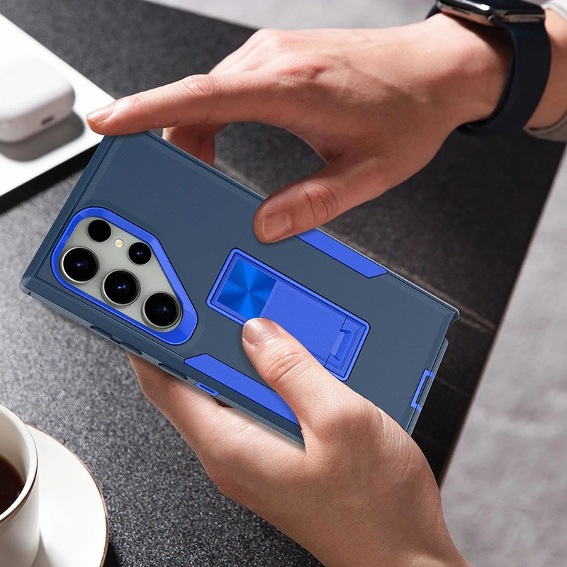 Enhanced Shockproof Heavy Duty Kickstand Phone Case Cover