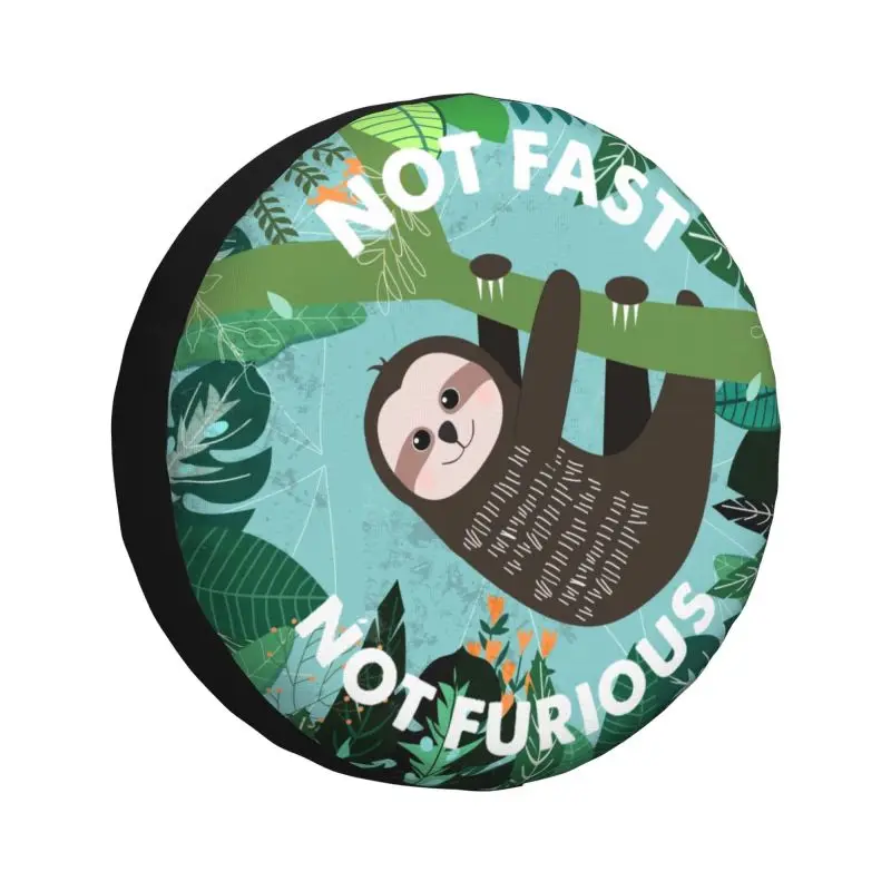 

Cute Sloth Not Fast Not Furious Spare Tire Cover for Jeep Hummer SUV RV 4x4 Car Wheel Protectors Accessories 14" 15" 16" Inch