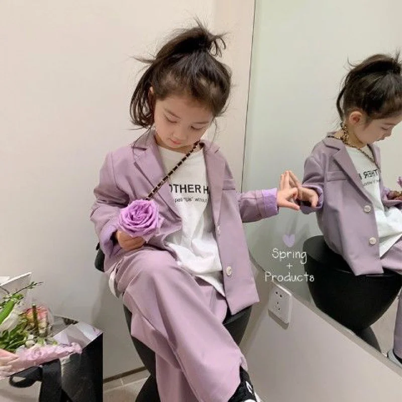 

2 шт./комплект, детский хлопковый комплект из куртки и брюк