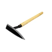 All Steel Toon Wooden Handle Small Triangular Wooden Hoe Outdoor Archaeological Weeding and Fertilization Pointed Hoe 1