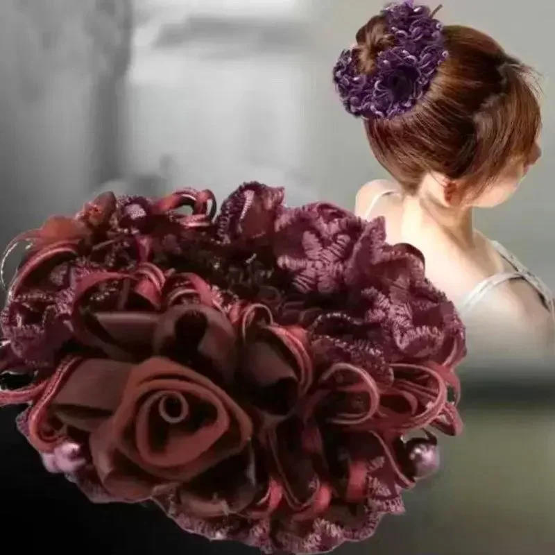 Flower Hairband Scrunchies  Резинки Для Волос Со Стразами  Rhomo  Pack   Hair Tie Para Cabello  스프링머리끈  Accesorios Mujer