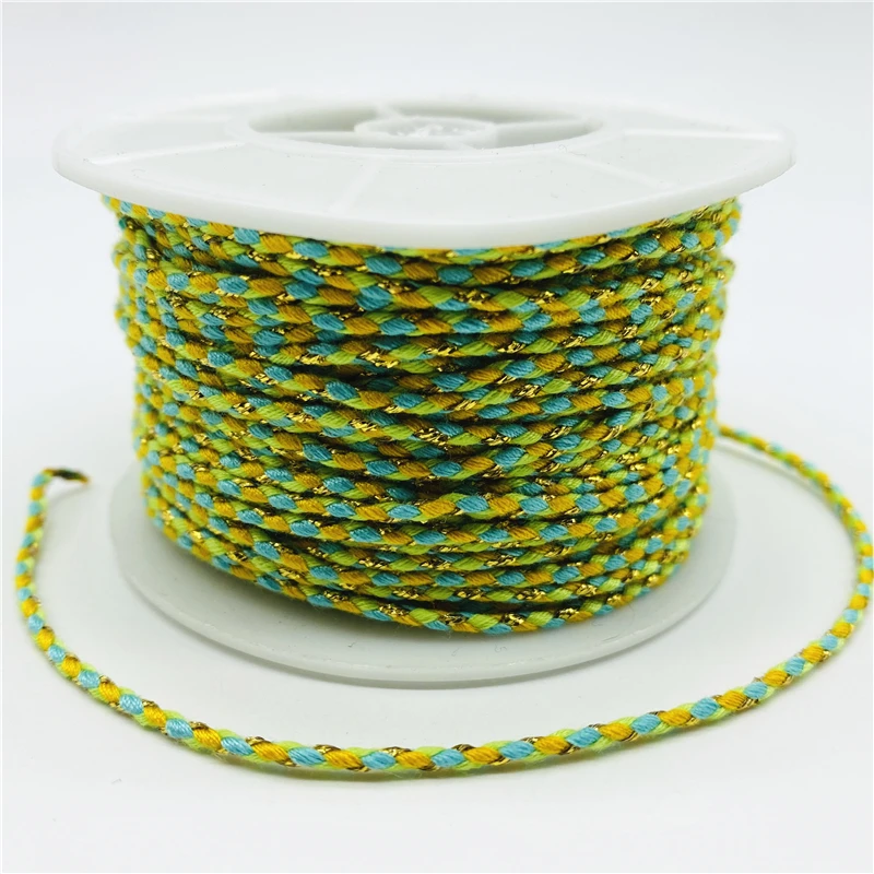 Cuerda De Algodón 2,5 Colorida Para Fabricación De Joyas, Cordón De