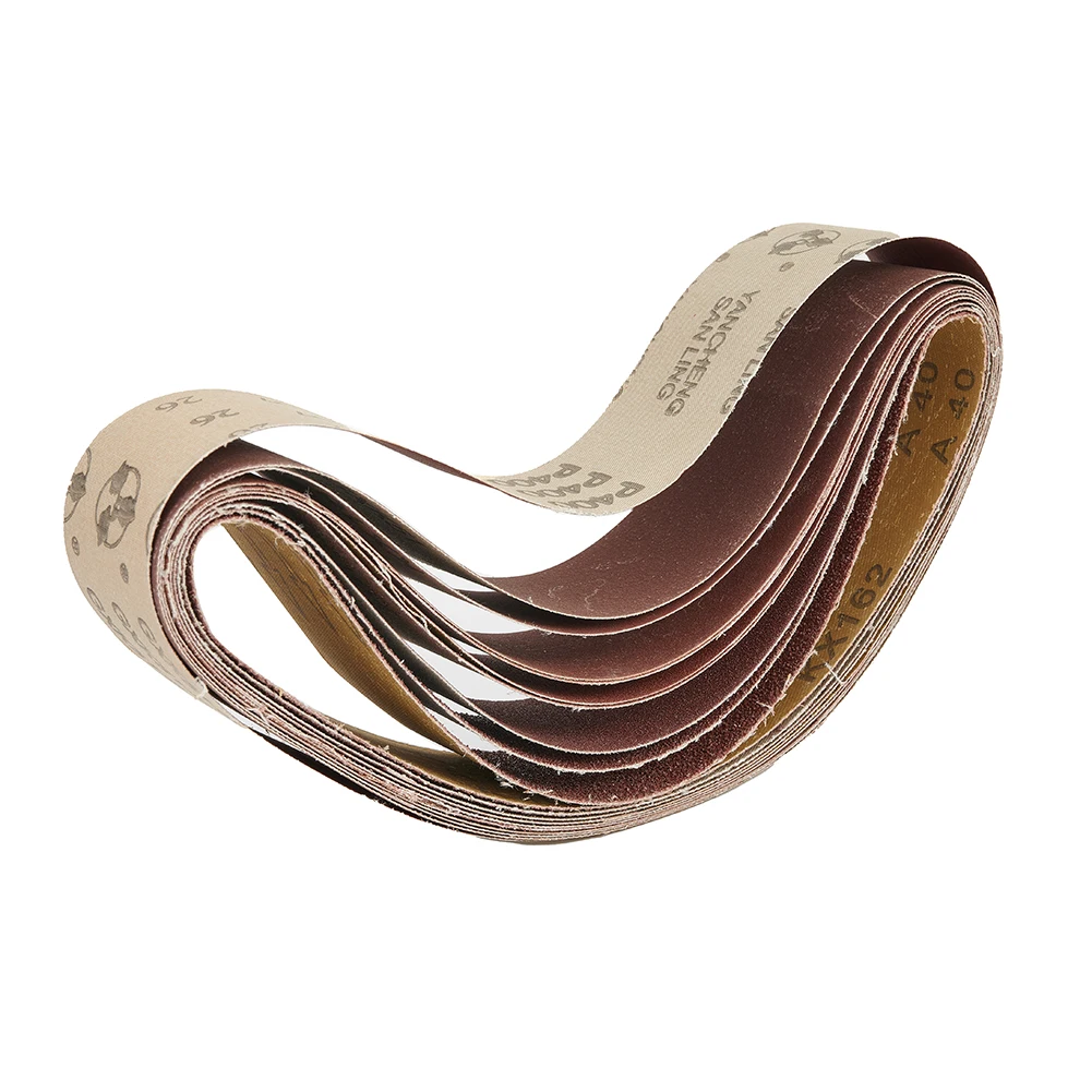 10pcs 2*27 Sanding Abrasive Belt For Metal Wood Grinding Sander 40-1000 Grit For Light Industry Leather Wood Building Mate