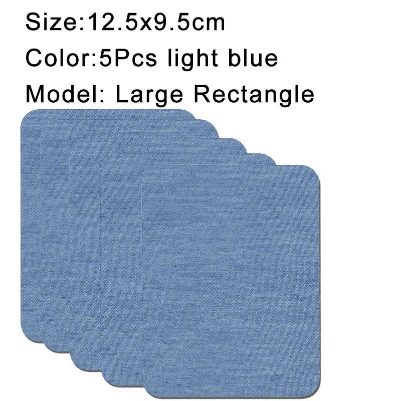 Premium Denim Iron-On Patches Set - Self-Adhesive Jean Repair & DIY Sewing Kit