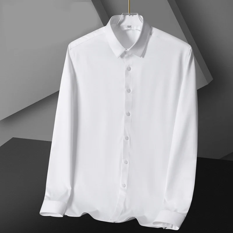 Men's Satin Luxury Dress Shirt Regular Fit Silk Casual Dance Party Long Sleeve Fitted Wrinkle Free Tuxedo Shirts