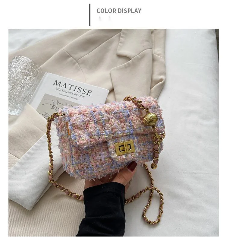 Nuovo vento profumato di lana autunno inverno nuova mini borsa a tracolla a forma di canapa e cotone da donna carina_voghion.com