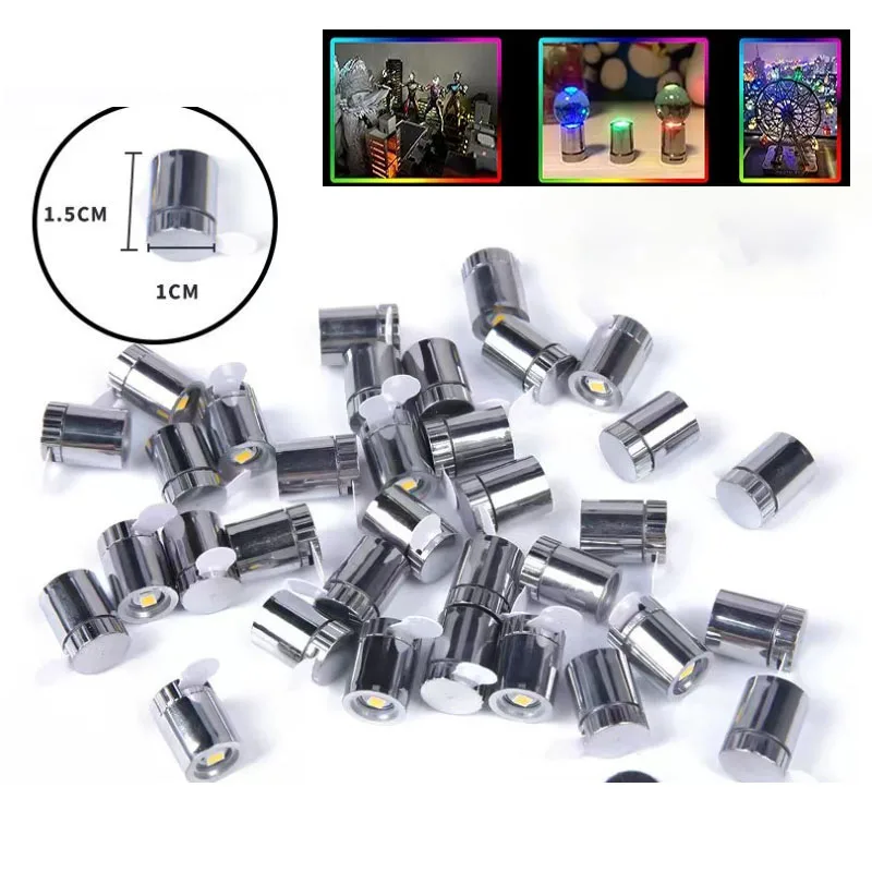 6pcs 미니 Led 램프 모델 DIY 모델 만들기위한 작은 빛 장난감 인형 집 풍선 파티 장식 손 공예 샌드 테이블 레이아웃