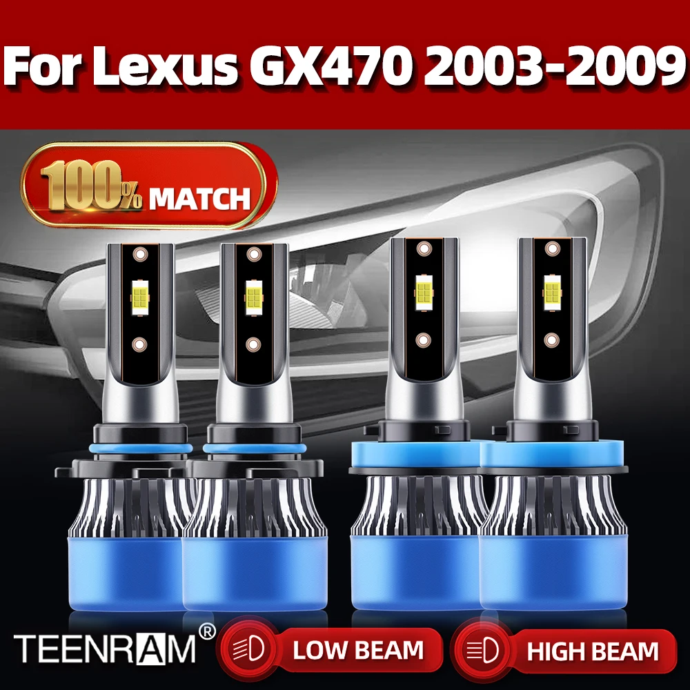 

LED Car Headlight Bulbs 40000LM CSP Chips Auto Headlamps 6000K White 12V For Lexus GX470 2003 2004 2005 2006 2007 2008 2009