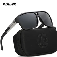 KDEAM Jam Lifestyle Men's Polarized Sunglasses Square Oversized Flash Mirror Sun Glasses Hard Box Included