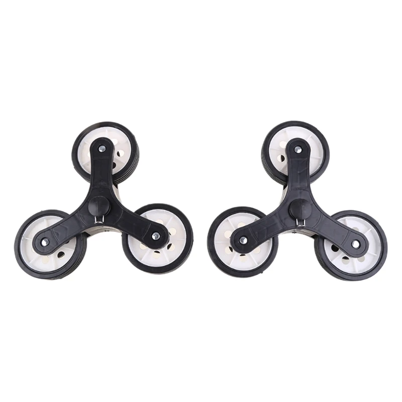 Shopping Cart Wheel Sliding Rollers Replacement Casters Three-Wheel Stair Climbing Pulley