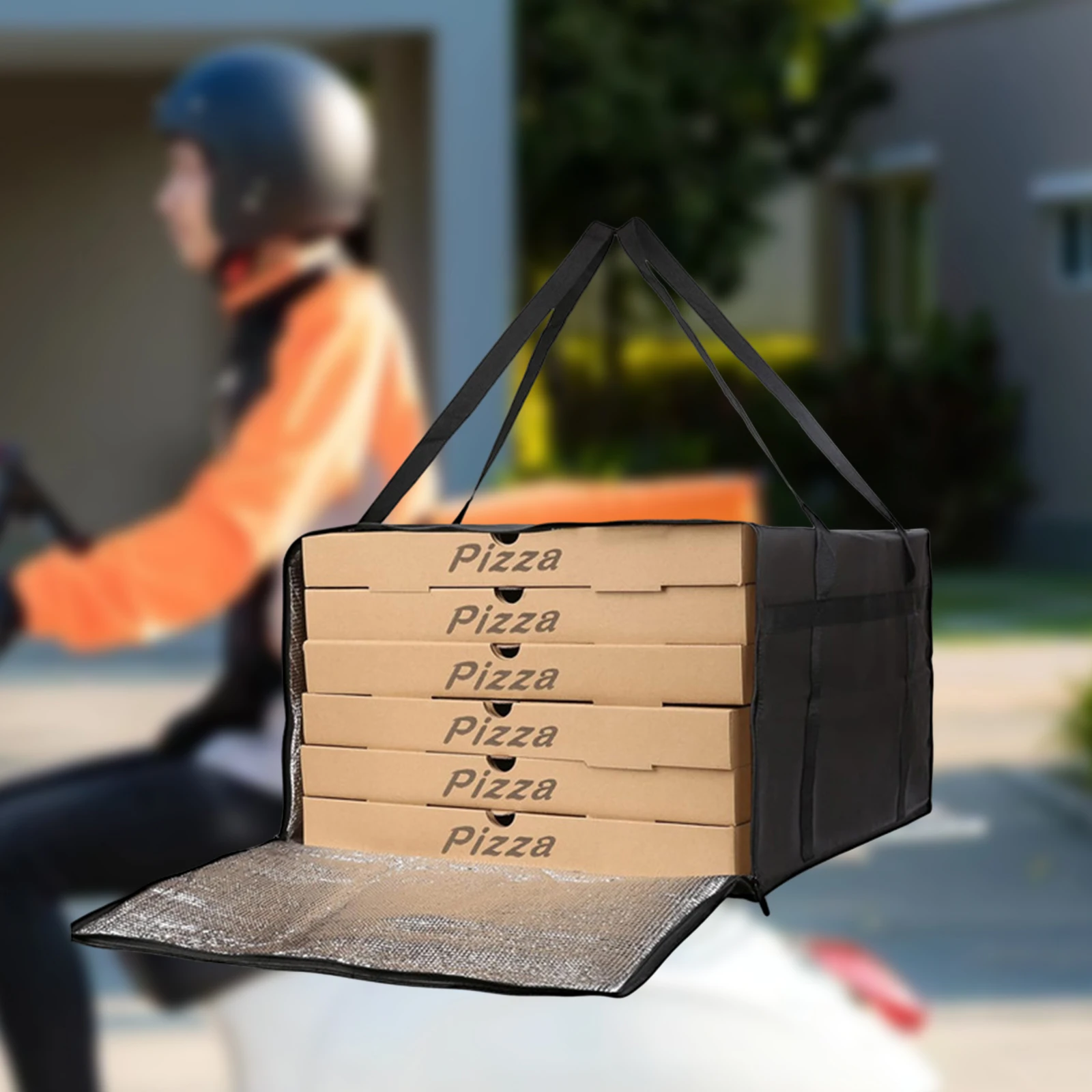Food Pizza Develivey Bag Fresh Keeping Reusable Lightweight Fully Insulated for Personal Outdoor Catering Shopping Professional 3
