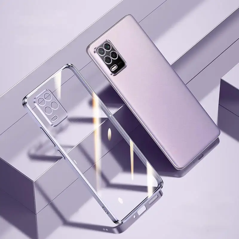 Luxury Plating Clear Silicone Bumper Case - Transparent Back Cover