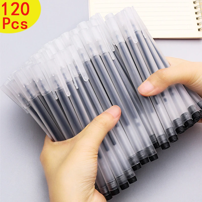 

120Pcs Neutral Pens Student Exam Pen Office Signature Pens 0.5mm Black Blue Red Ink Pen Gel Pen Stationery Supplies