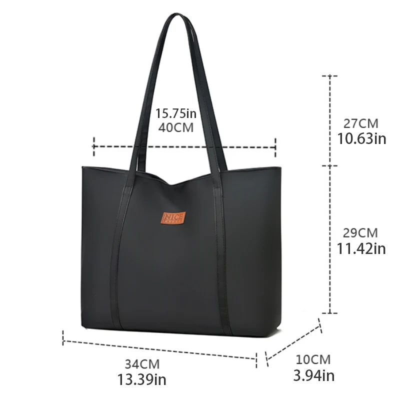 Women's tote bag, large capacity, handbag, multi pocket design, zipper closure, perfect for shopping, work, and daily travel