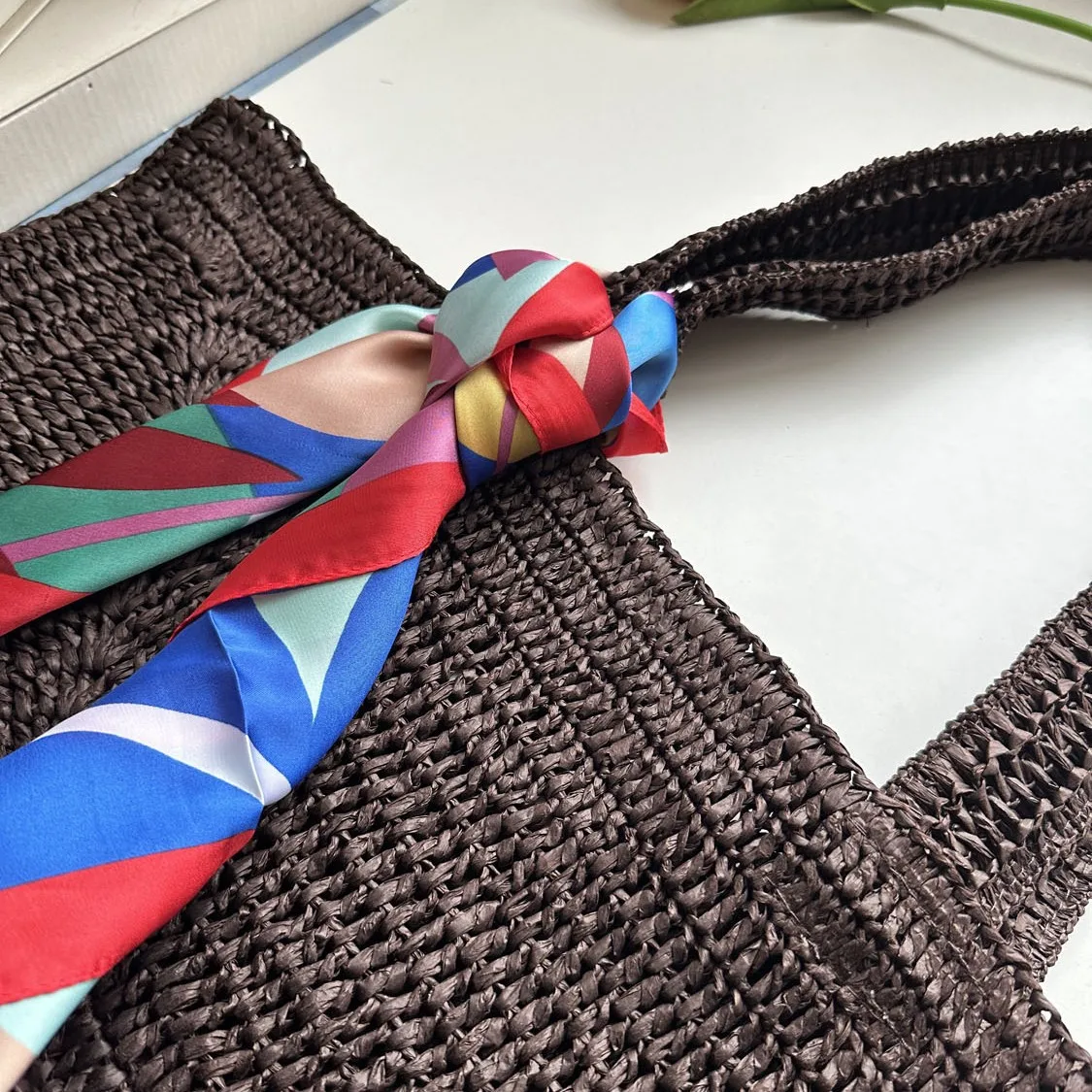 Borsa da Spiaggia Boho Intrecciata, Grande Capacità, Borsa a Tracolla in Corda di Carta, Borse Estive in Paglia per Donne, Shopper e Borsette - immagine 5