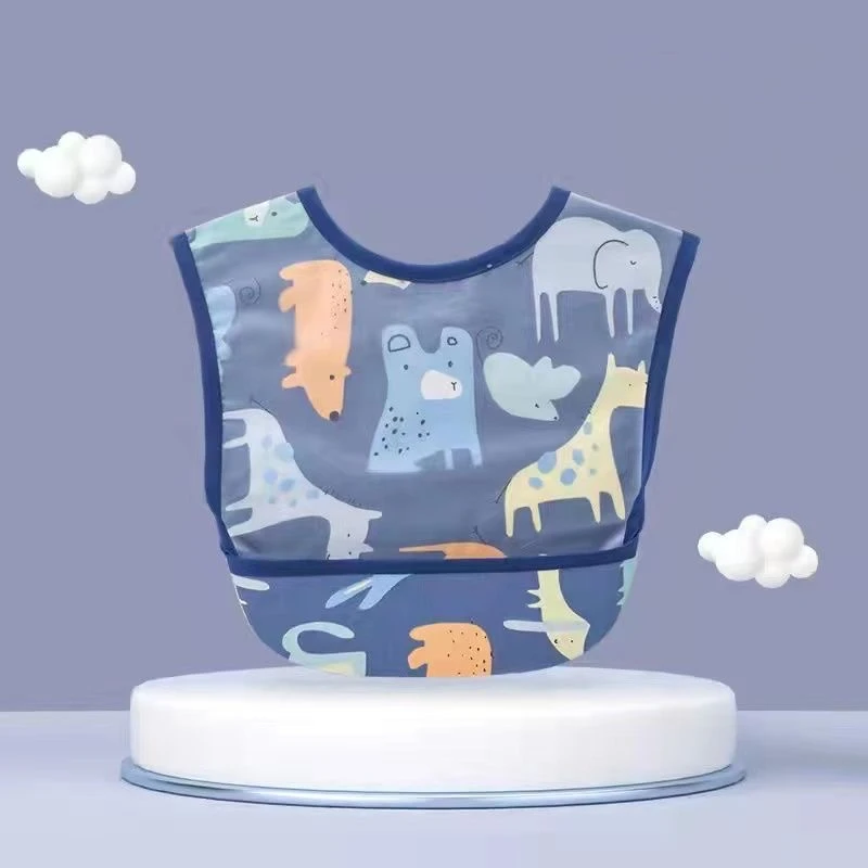 Baby Bibs Boys Girsl Apron Bibs Newborn Toddler Scarf Waterproof Art Smock Feeding Bib Infant Kids Cute Cartoon Burp Cloth 4