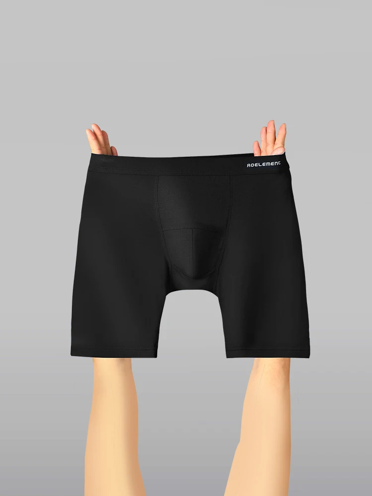 Anti-Verschleiß-Bein-Sport-Unterhose für Herren mit Stretch-Beinen. Modal-Boxershorts mit fünf Vierteln. Lange, schnell trocknende Boxershorts – Detail 11