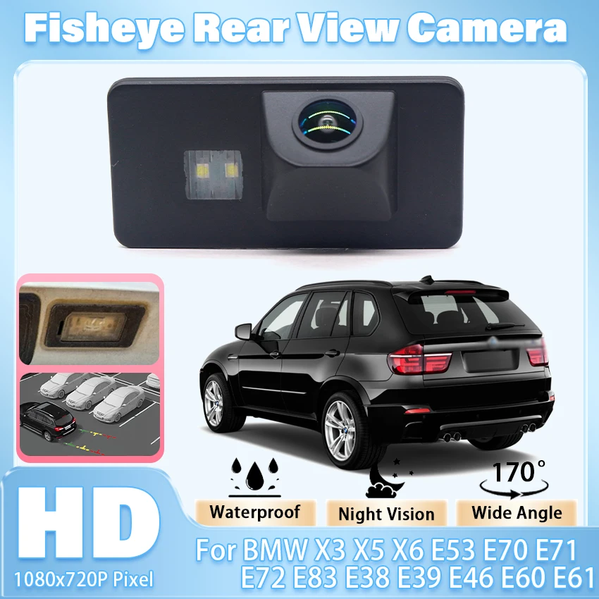 Night Vision HD Car Reverse Camera For BMW X3 X5 X6 E53 E70 E71 E72 E83 ...