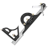 3 In 1 Square Angle Ruler Set Engineer Adjustable Combination Spirit Level Ruler Combination Protractor Measuring Tool Set 300mm 1