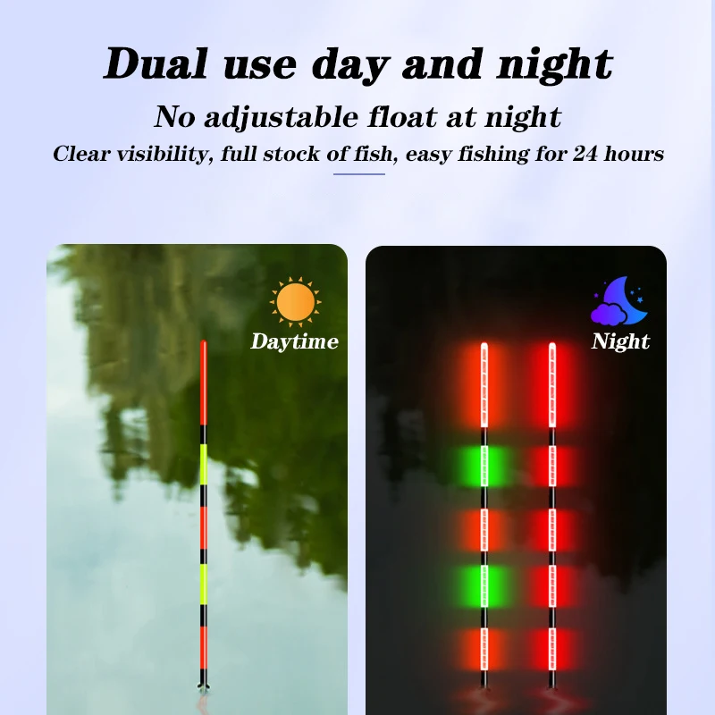 Night Fishing Float Gravity Sensing Slender High Sensitivity Electronic LED Float Biting Hook Turning Red Fishing Equipment, fishing floats,fishing float,fishing bobber,fishing buoy