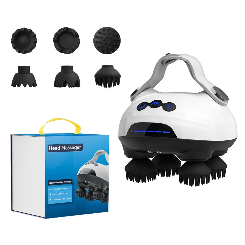 Kopfhautmassagegerät mit Kneten 84, Massageknoten, EMS-Massagegerät, Kopfkratzer-Massagegerät für Haarwachstum, Tiefenreinigung und Stressabbau