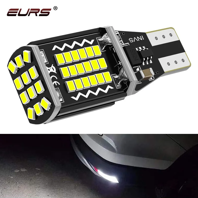 

EURS 1pc T15 W16W WY16W Super Bright LED Car Tail Brake Bulbs Turn Signals Canbus Auto Backup Reverse Lamp Daytime Running Light
