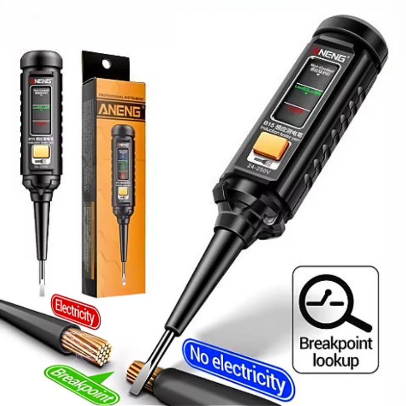 24-250V Professional AC Voltage Detection Pen Highlight Color Light Electrician Screwdriver NCV Electricity Pen Electrical Tools