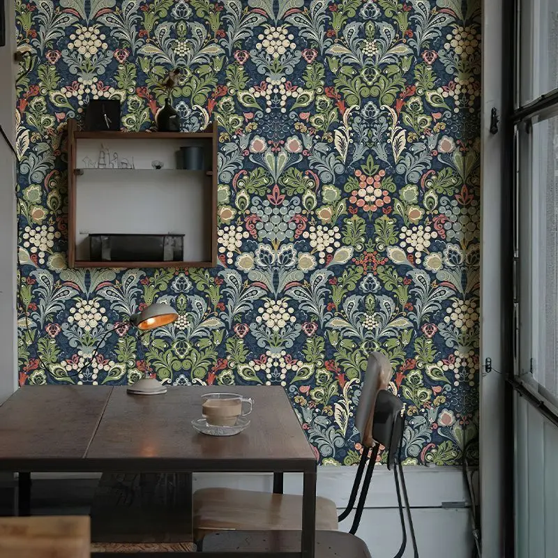 Flor Vintage Casca e Vara Boho Wallpaper Papel de Parede Floral Removível Home Decor Armário das Bancadas