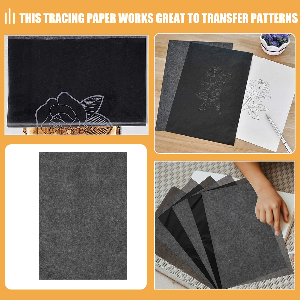 Graphite Carbon Paper Transfer for Tracing Fabric Artist Trace Drawing Copier 50 Pcs