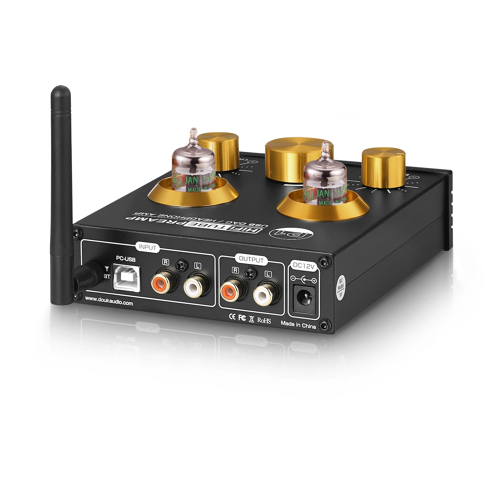 Douk Audio P1 HiFi Bluetooth 5.0 GE5654 Vacuum Tube Preamp USB DAC Ste–  doukaudio