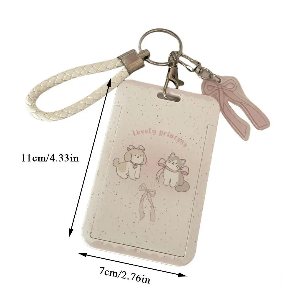 HOT Cute Bus Card Protective Cover Cartoon Cat Student Meal-card Campus Access Card ID Case Portable Kpop Photocard Holder