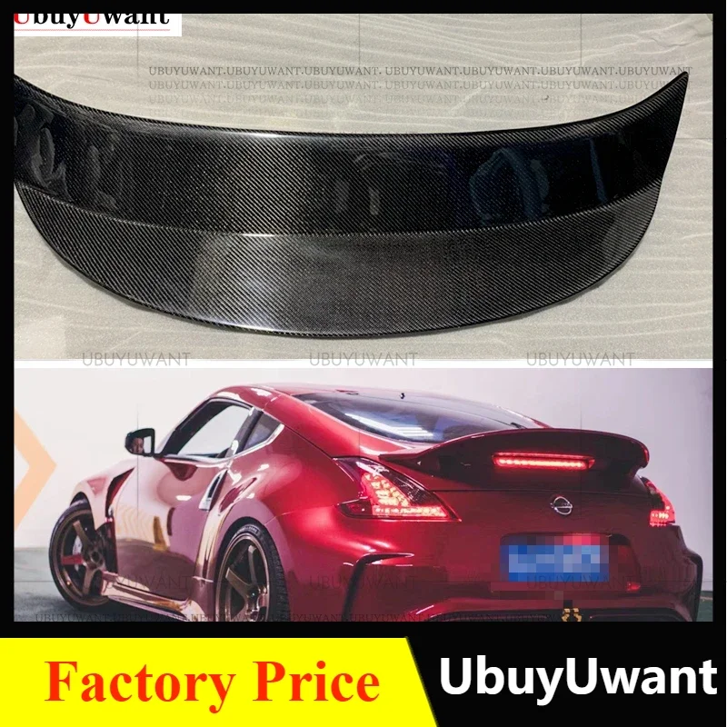 

For Nissan 370z Z34 FRP Fiber Glass AM Style Rear Wing With Brake Light Fiberglass Type Amuse Trunk Spoiler 2009-2016