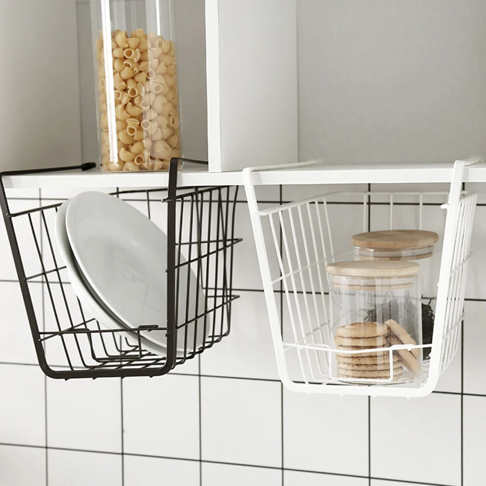 

Storage Hanging Basket -hanging Drawer for Desk Iron Wire Sundry Snack Wrought Kitchen Shelf Office Shelves