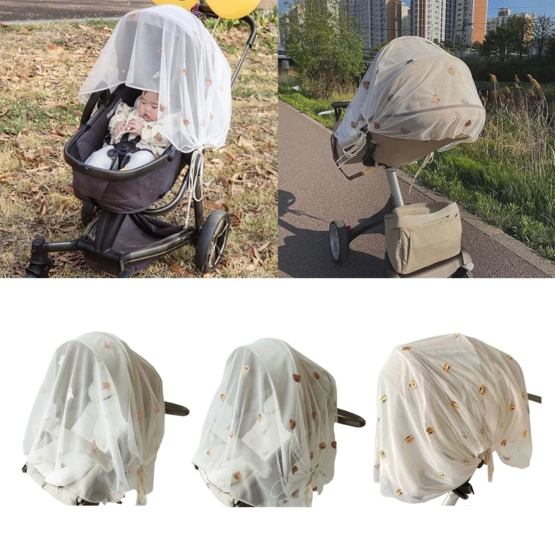 

Stroller Tulle Cover Mosquito Netting Cover for Infant Stroller Bassinet Net