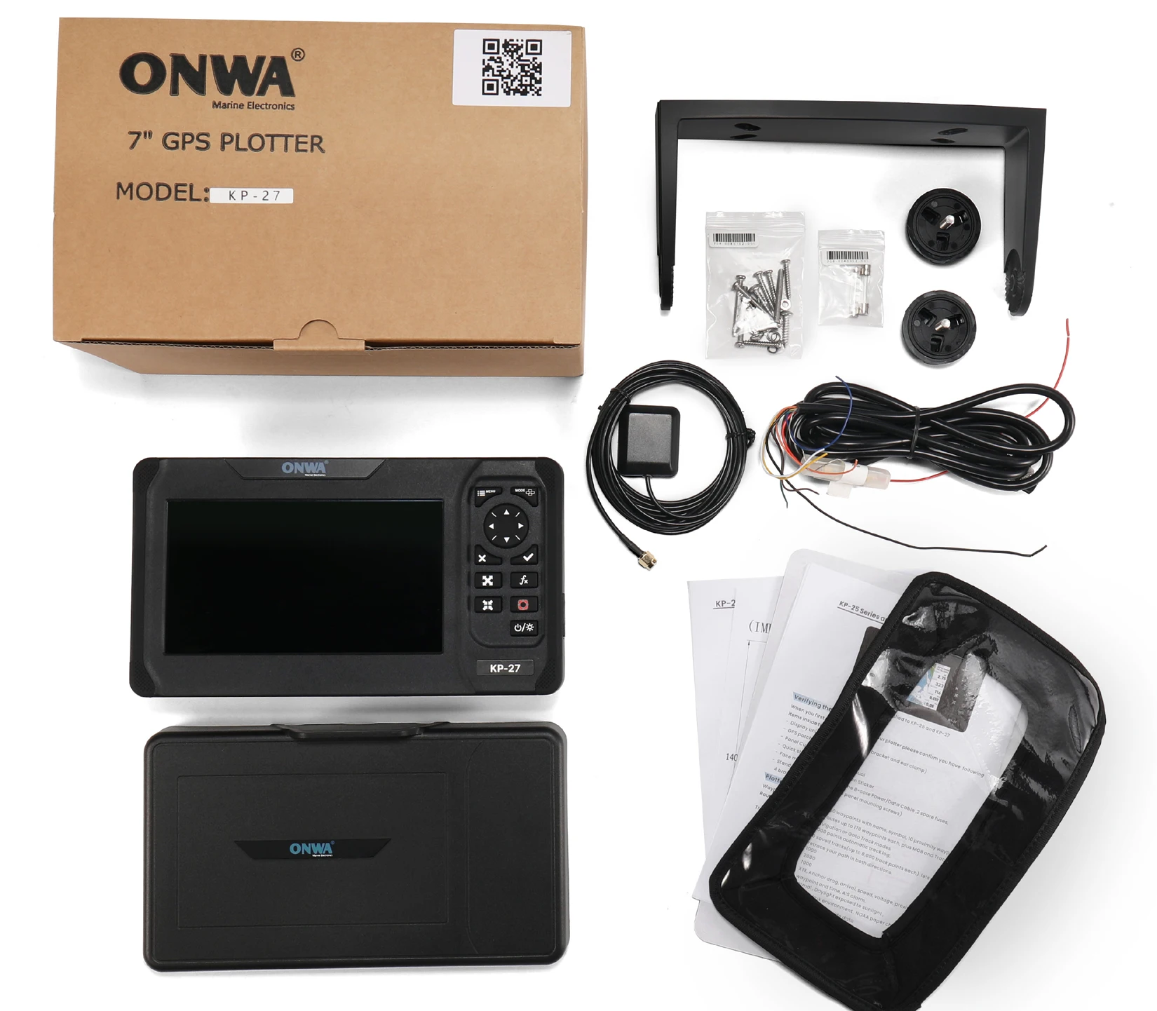 ONWA KP -27 7 -inch Marine GPS Chart Plotter GPS SBAS Marine Navigator Locator Display Function Ship Boat Support and GALILEO
