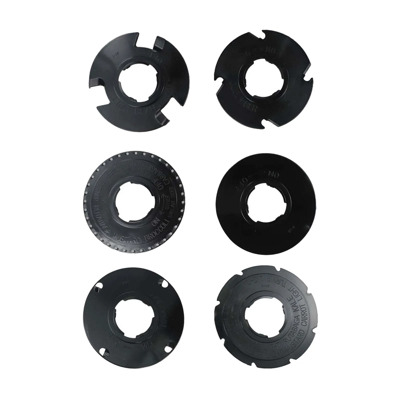 6PCS Plant Plates Set Replacement For EarthWay 1001-B Garden Sower Plants Radish Carrot Beans Beets Plates Parts