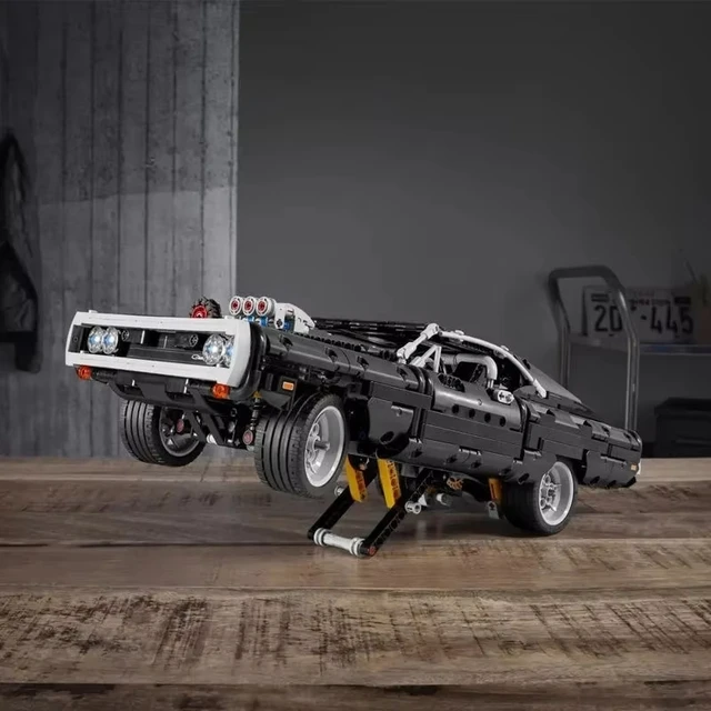 New technology Dodge Charger racing building blocks Moc model Assembly bricks Fast and Furious Toys for kids Holiday toys Boys B 3