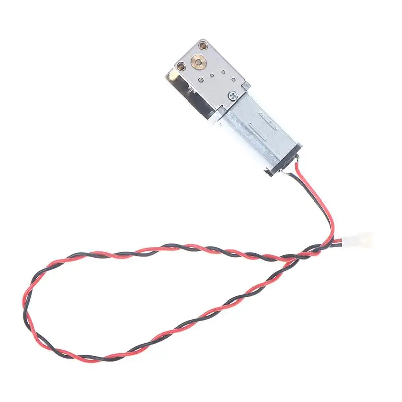 DC 3V-6V 12RPM Mini N30 Gear Motor Single Long Shaft Slow Speed High Torque Worm All Metal Gearbox Motor Right Angle Robot
