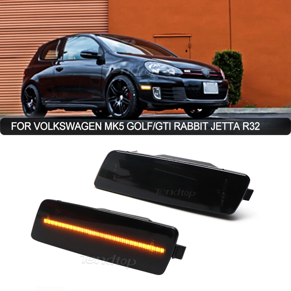 

2Pcs Front Side Marker Lights Turn Signal Indicators Lamp For Volkswagen MK5 Golf/GTI Rabbit R32 Jetta 2005-2010 Blinker Lens