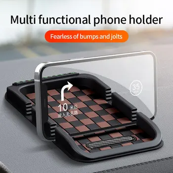 Supporto per telefono per auto, creativo e multifunzionale, supporto per cruscotto per uso in auto, supporto per navigazione, pad antiscivolo, tipo universale