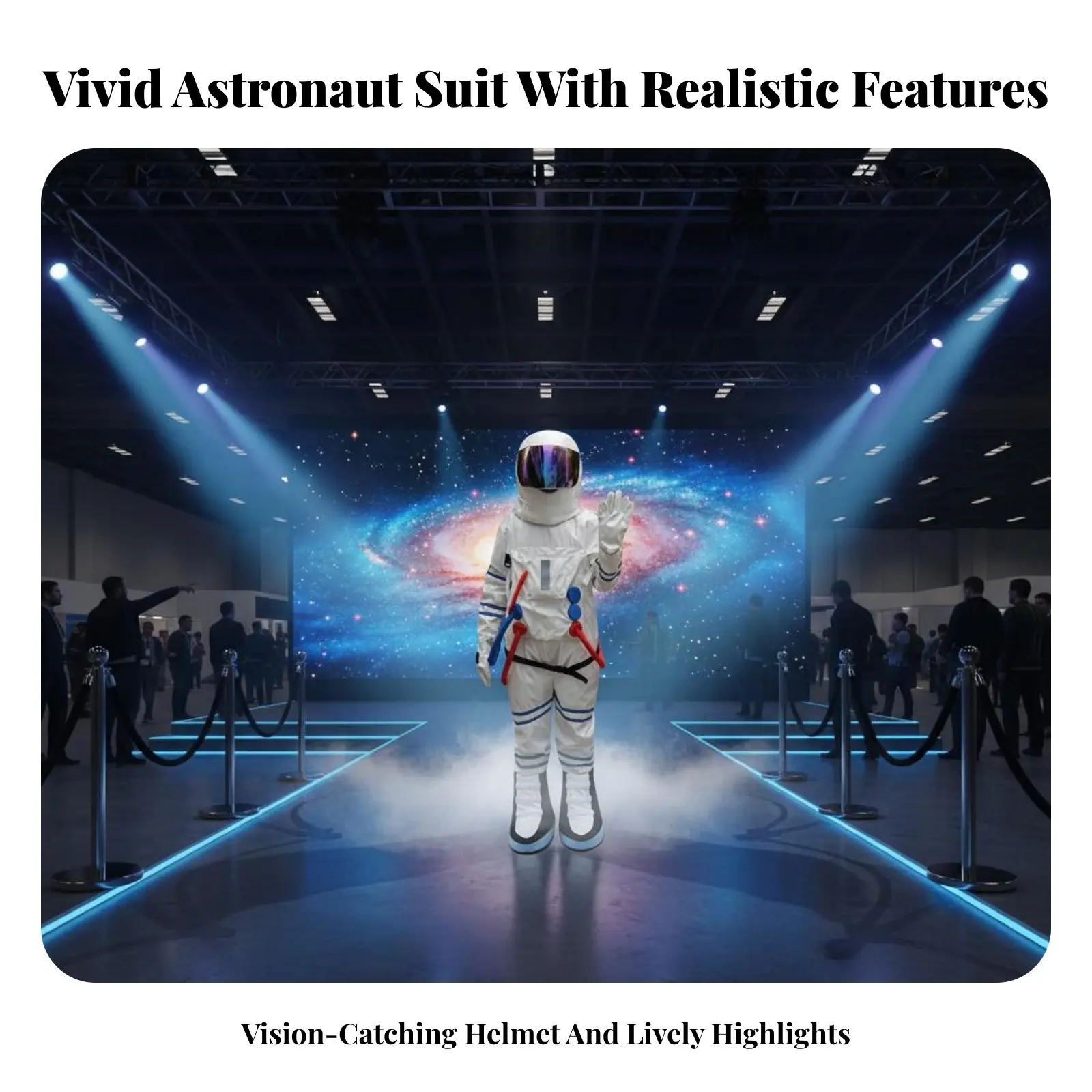 우주비행사 의상 자수 패치가 있는 전체 길이 우주복, 경량 우주 탐험가 의상, ..