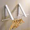 Clothes Drying Rack Wall Mounted Laundry Racks for Drying Clothes Aluminum Foldable Space Saving Clothes Hanger 5