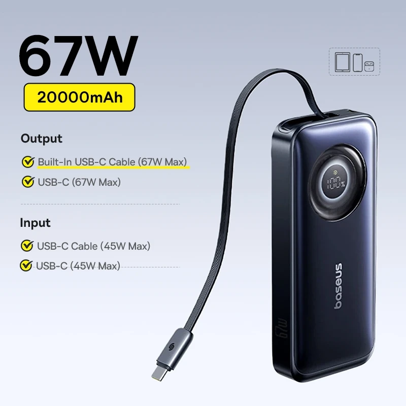 Black 67W 20000mAh