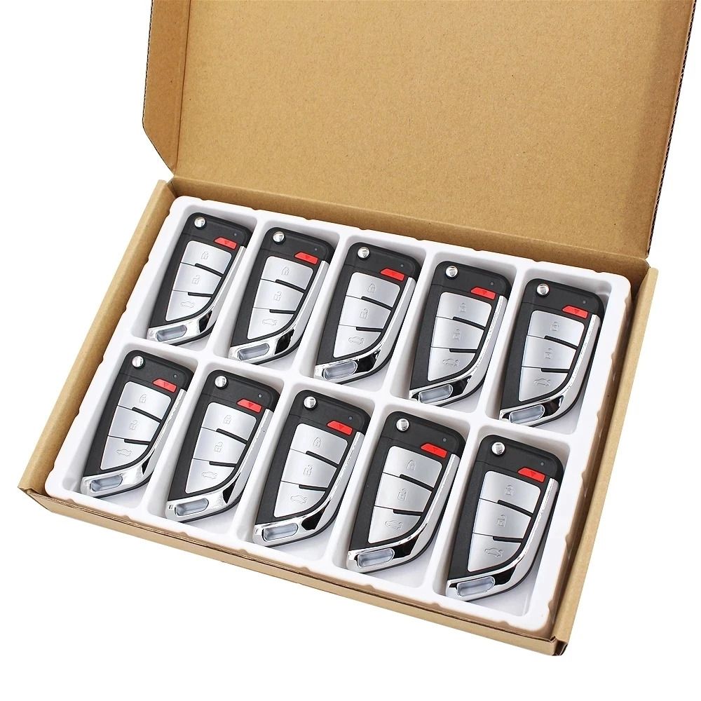 Xhorse XEKF20EN VVDI 슈퍼 원격 나이프 플립 스타일 4 버튼 VVDI2/미니 키 도구/최대 XT27A XT27A66 칩이있는 범용 키